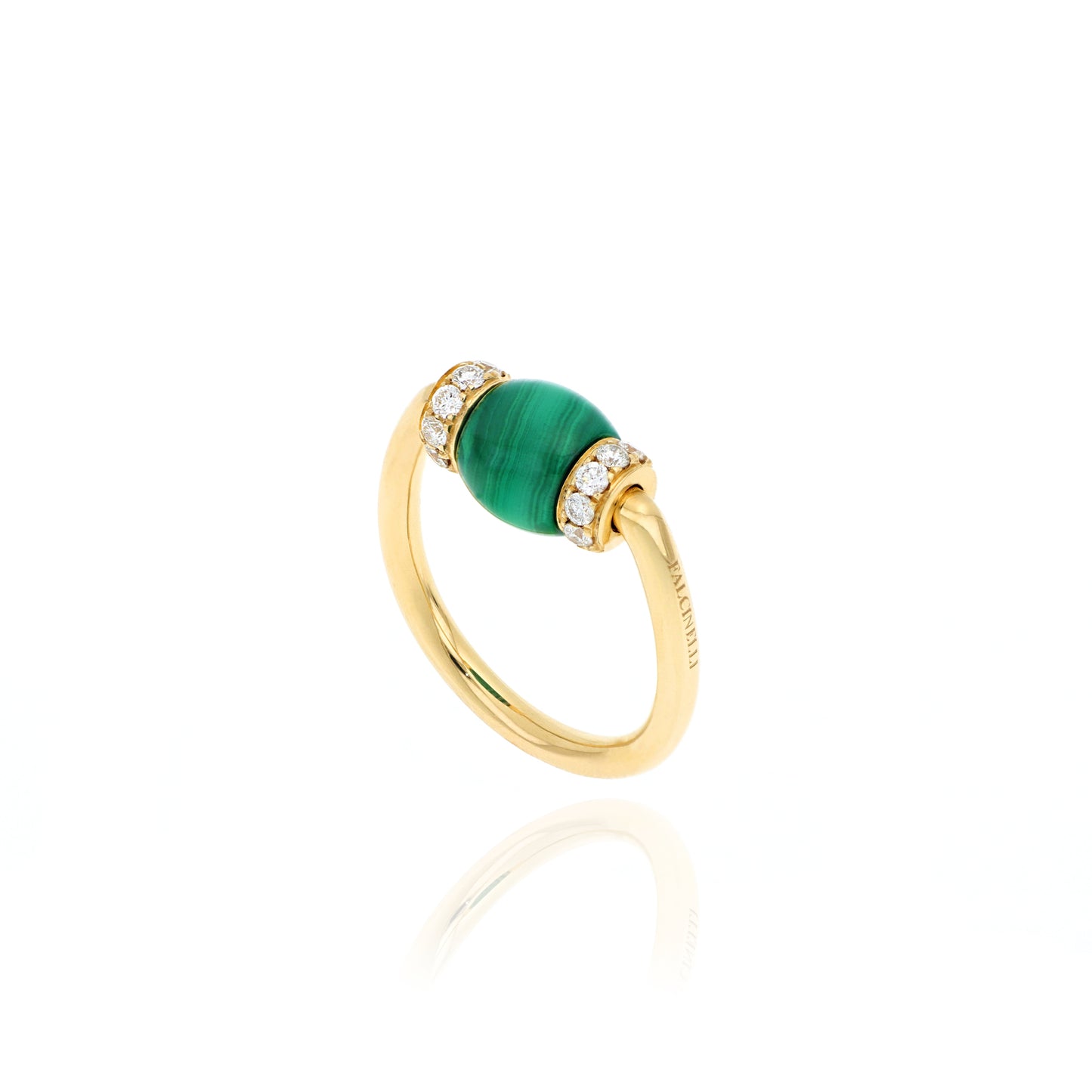 Anello Le Carrousel Malachite e Diamanti