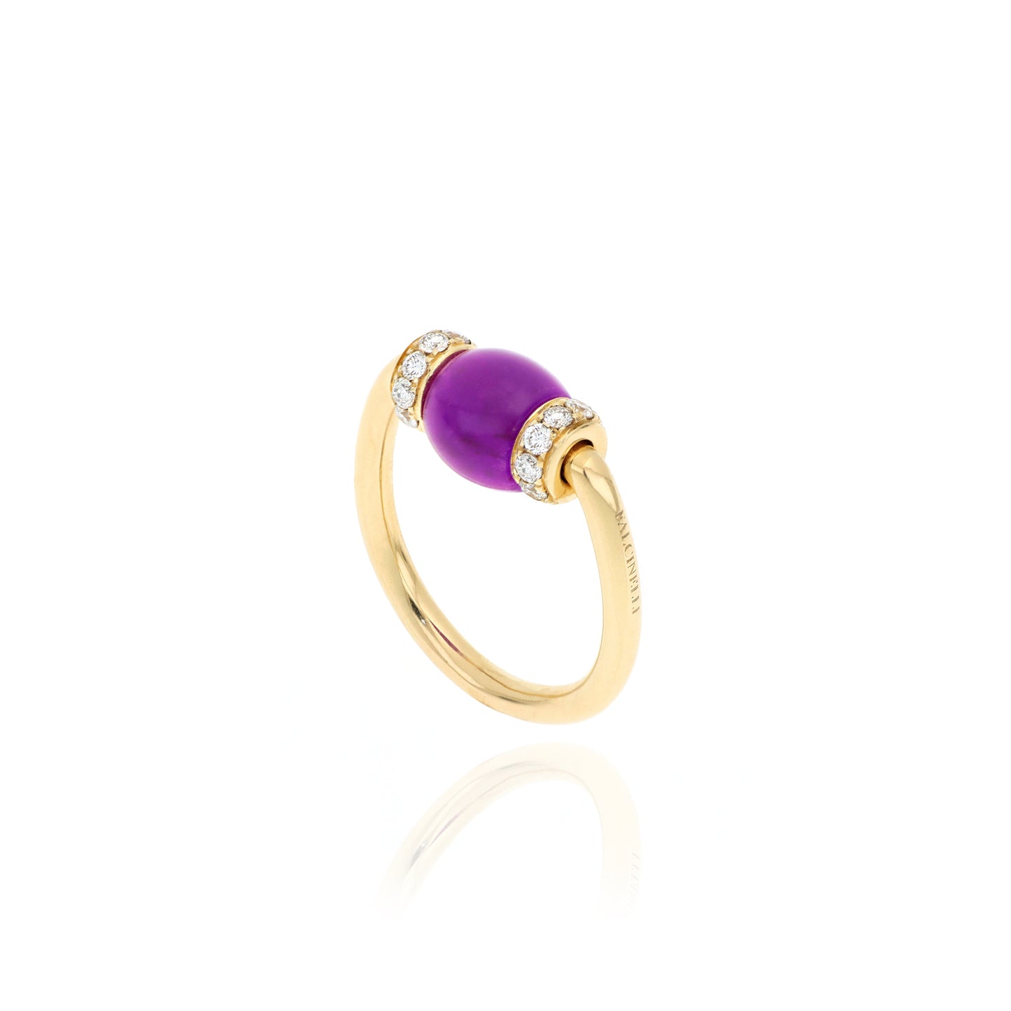 Anello Le Carrousel Giada Viola e Diamanti