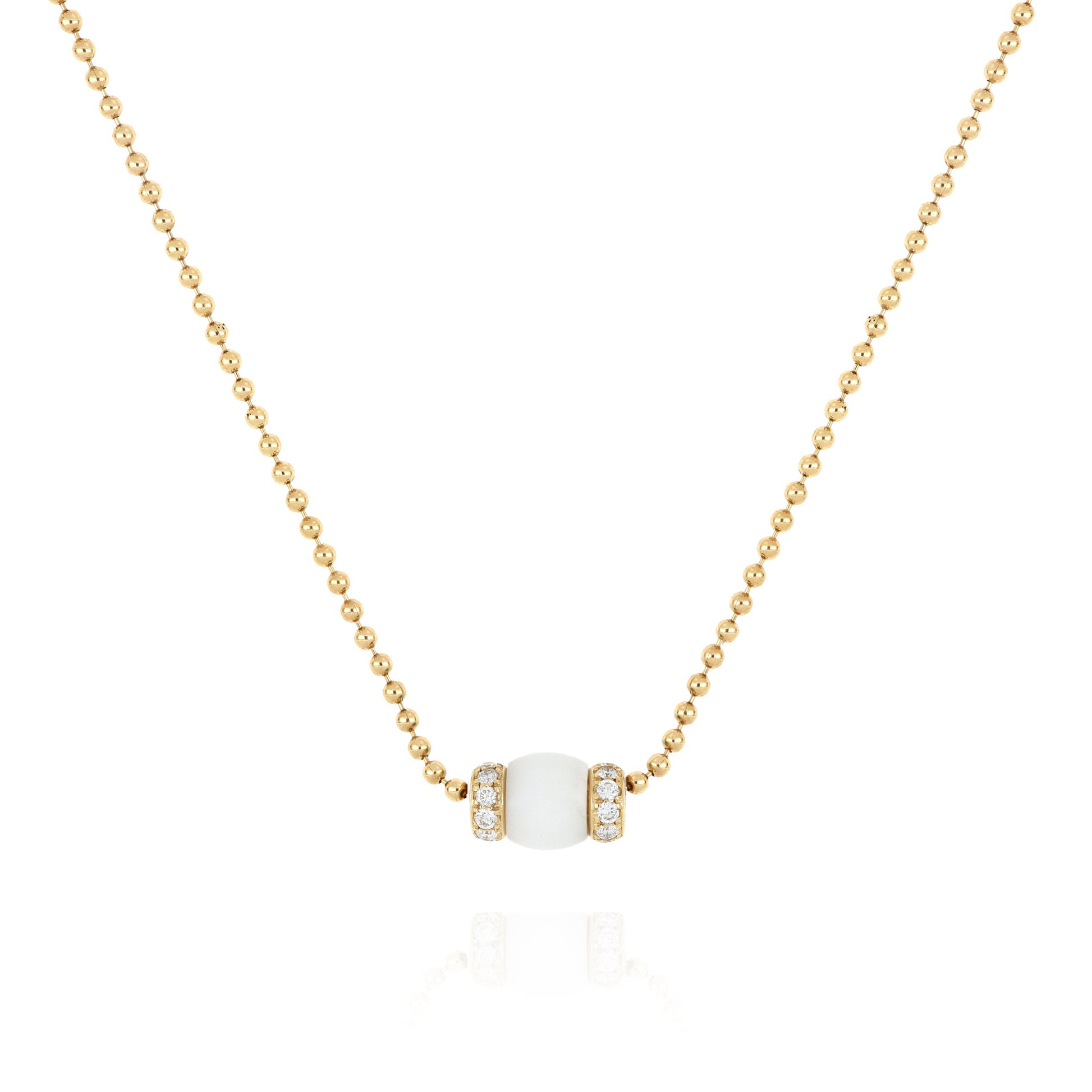 Collana Le Carrousel Howlite e Diamanti