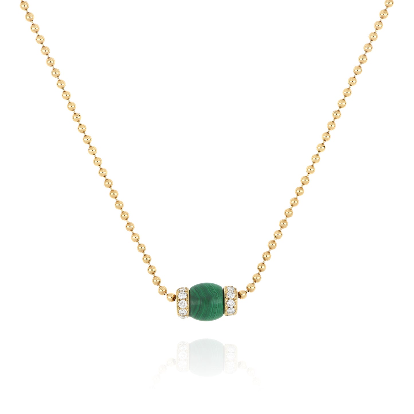 Collana Le Carrousel Malachite e Diamanti