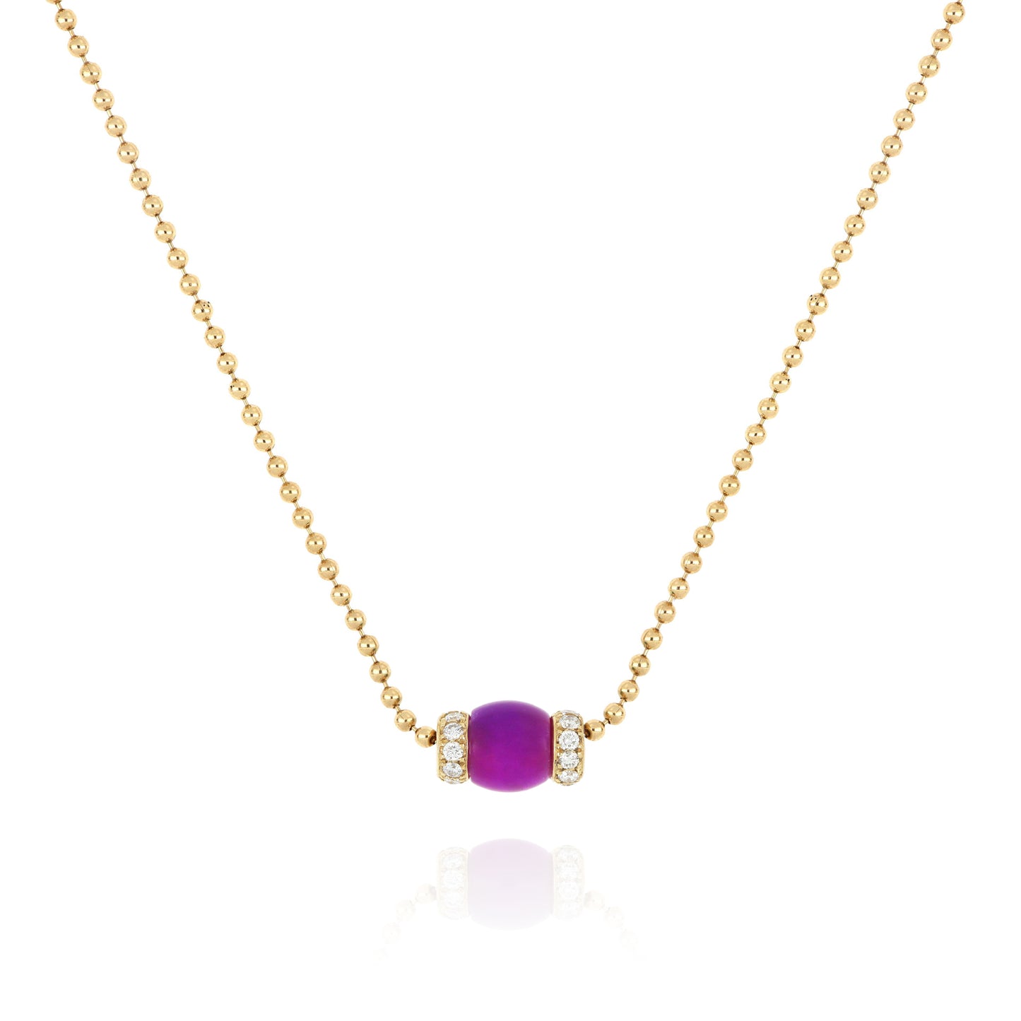 Collana Le Carrousel Giada Viola e Diamanti