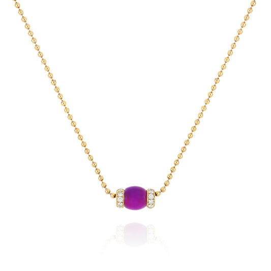 Collana Le Carrousel Giada Viola e Diamanti