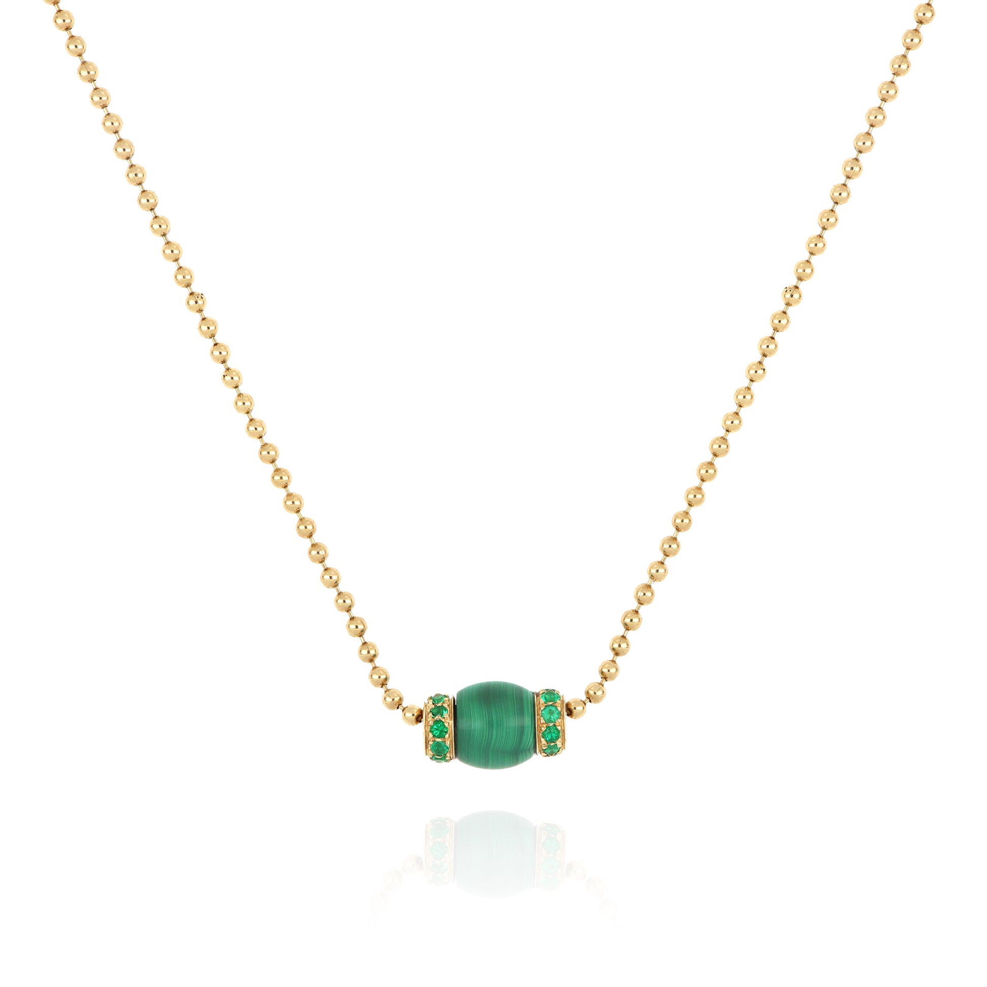 Collana Le Carrousel Malachite e Smeraldi