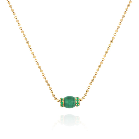 Collana Le Carrousel Malachite e Smeraldi