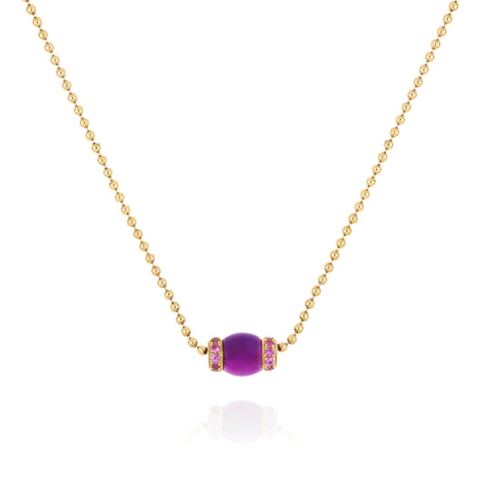 Collana Le Carrousel Giada Viola e Zaffiri Rosa