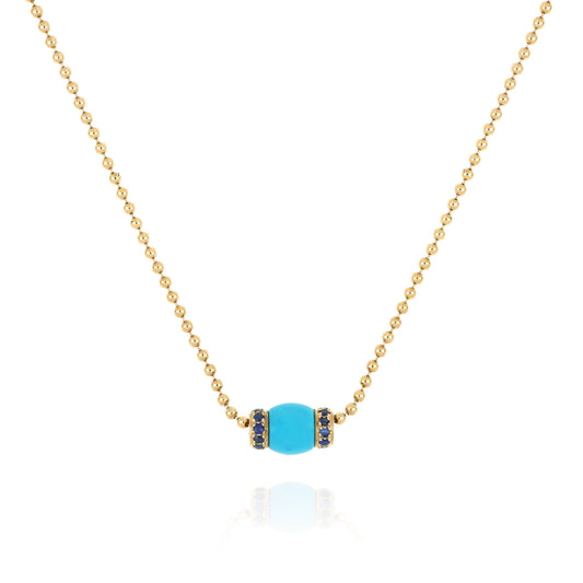 Collana Le Carrousel Turchese e Zaffiri Blu