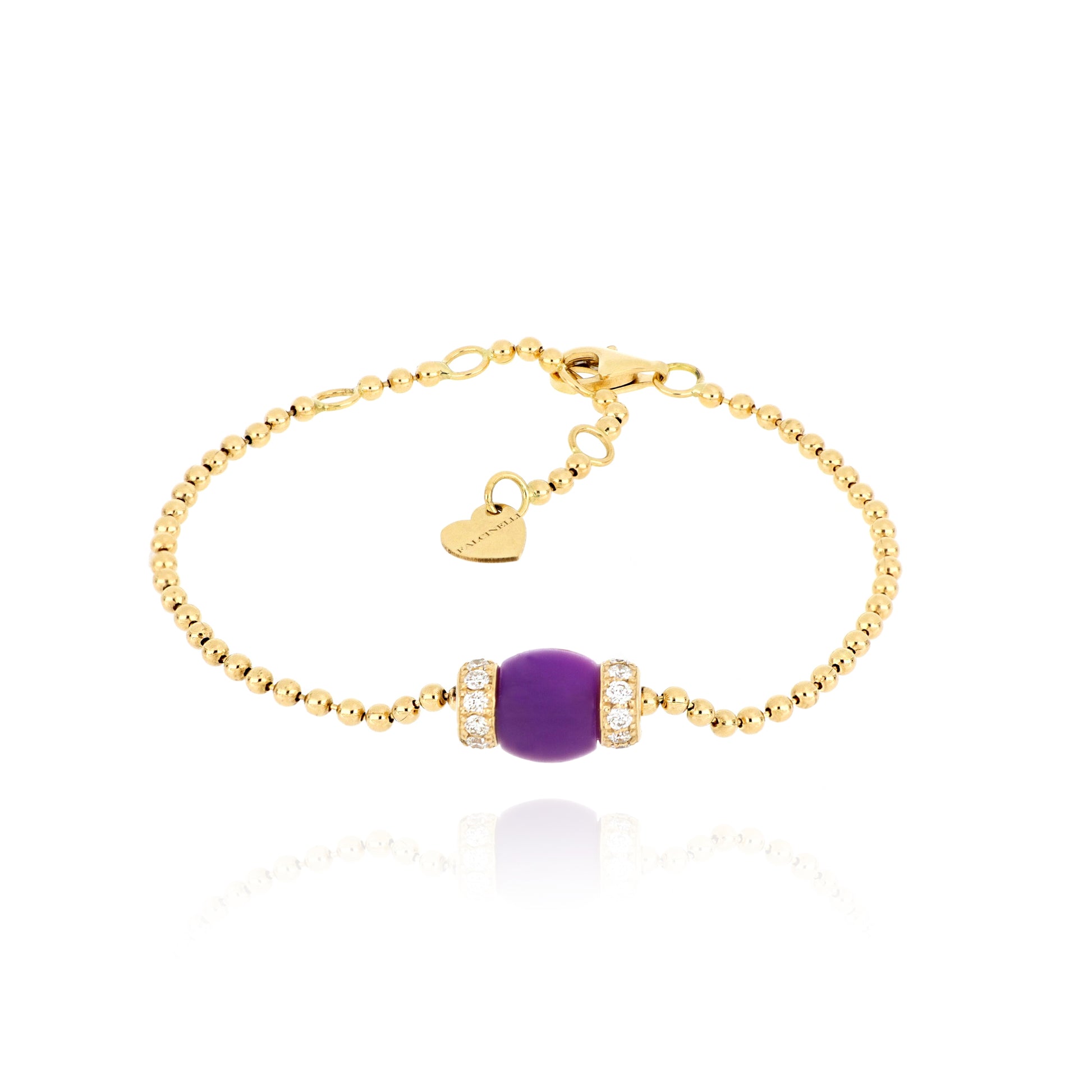 Bracciale Le Carrousel Giada Viola e Diamanti