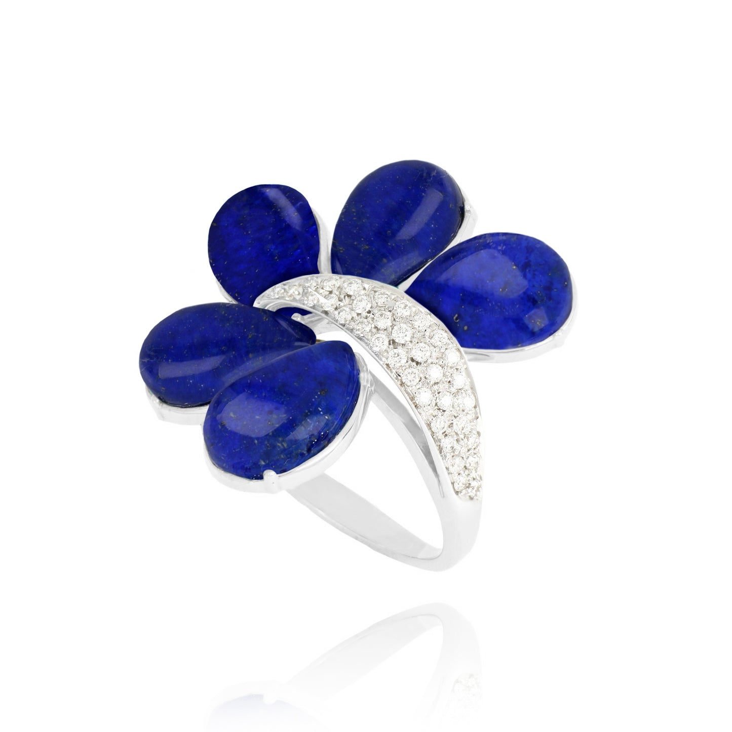 Anello Les Fleurs Cinque Petali Blu