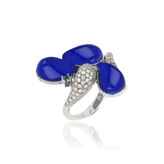 Anello Les Fleurs Gocce Blu