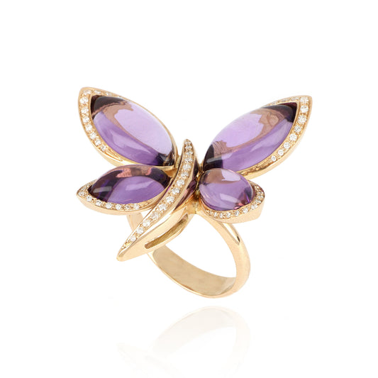 Anello Les Papillons Viola