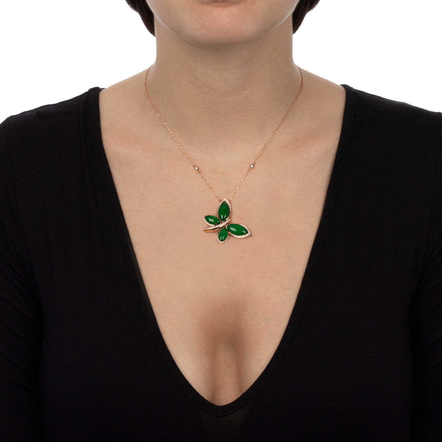 Collana Les Papillons Verde