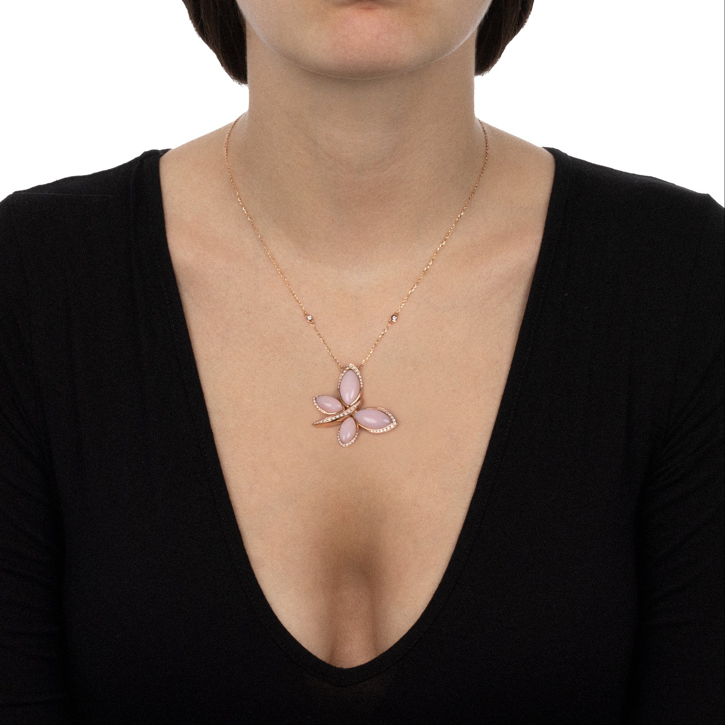 Les Papillons Pink Necklace