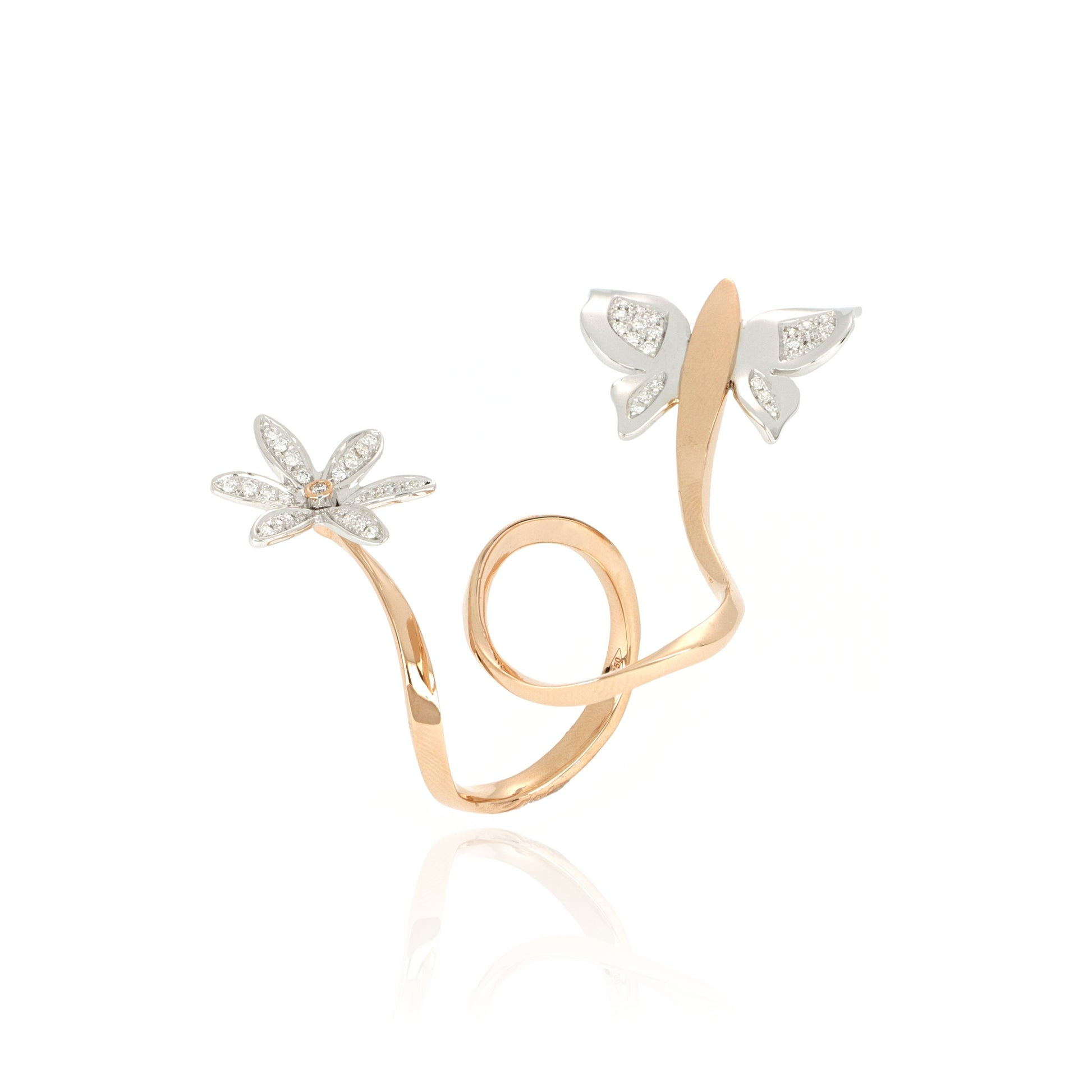 Anello 3 Chic Fiore & Farfalla