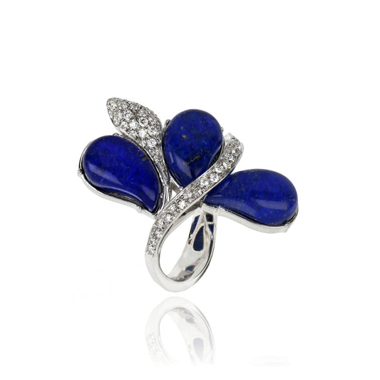 Anello Les Fleurs Petali Blu