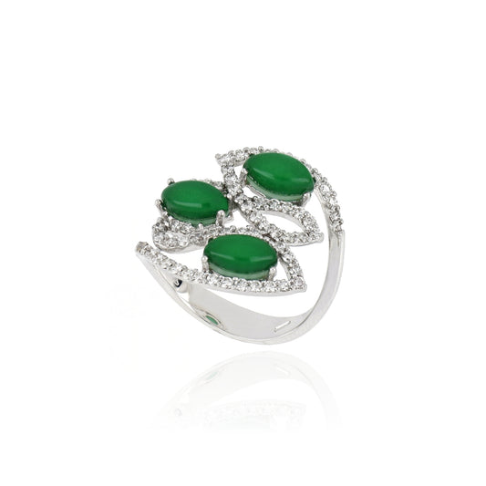 Anello Les Papillons Fiori Verde