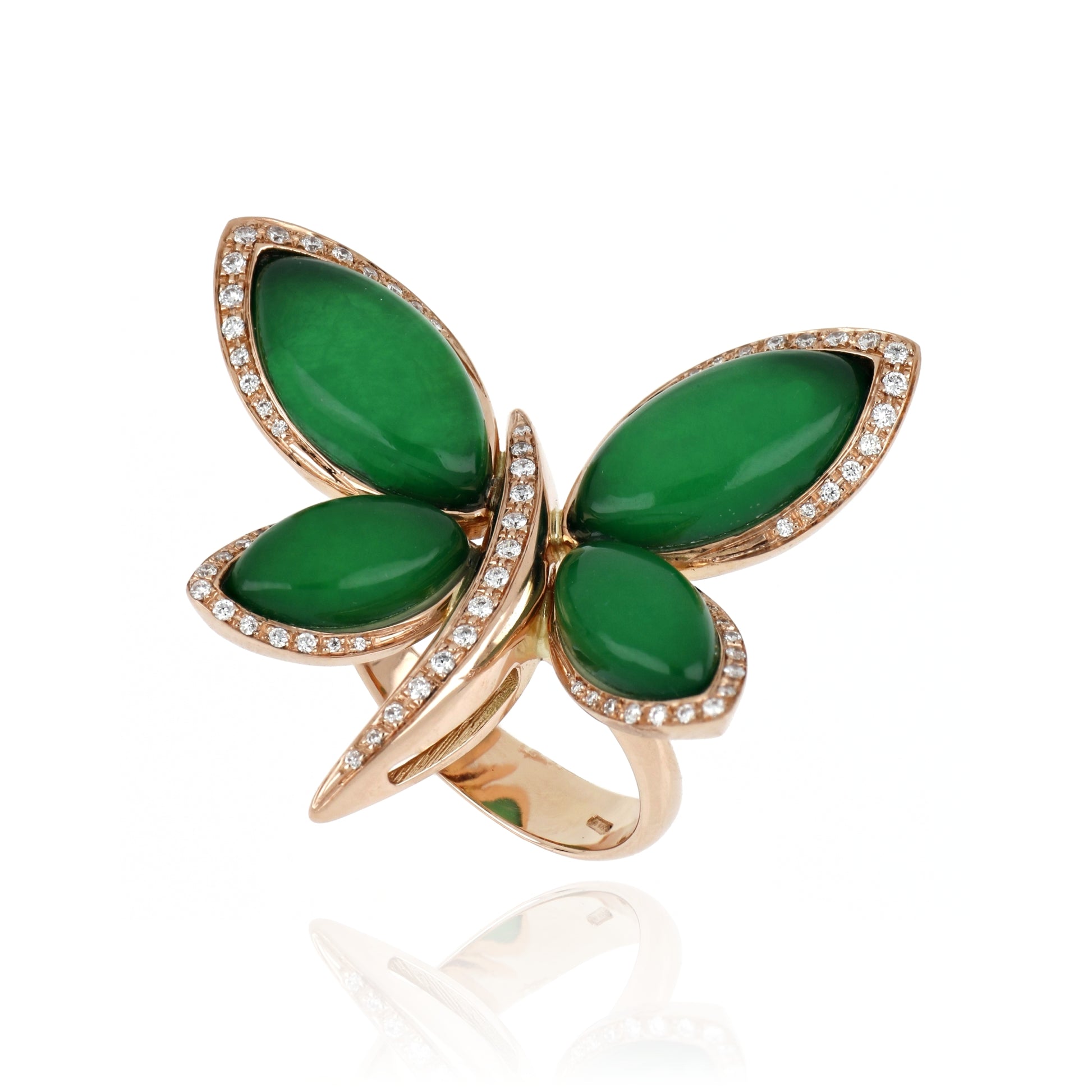 Anello Les Papillons Farfalla Verde